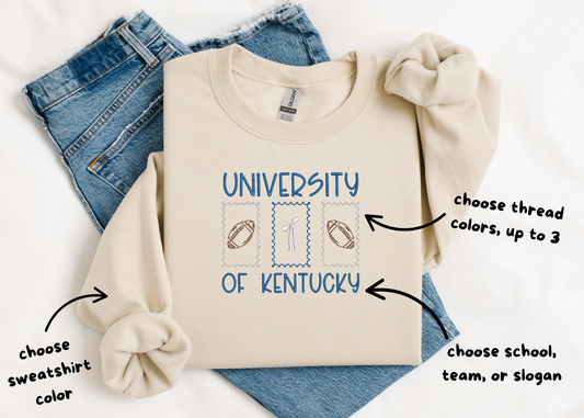 Custom Football Stamps Crewneck
