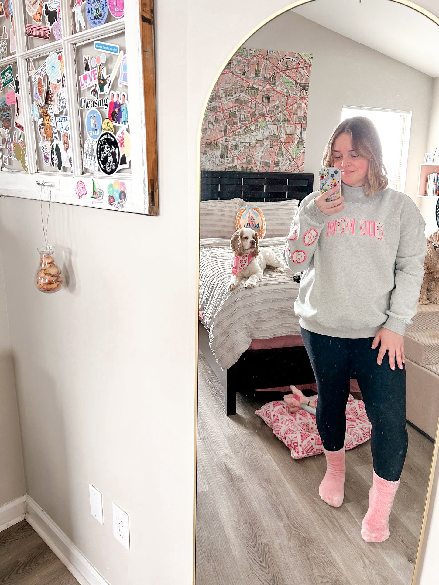Dog Mom Mock Neck Sweatshirt